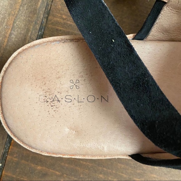 Caslon Black Leather Claire Slingback Sandals Women's Size 9 - Picture 4 of 5